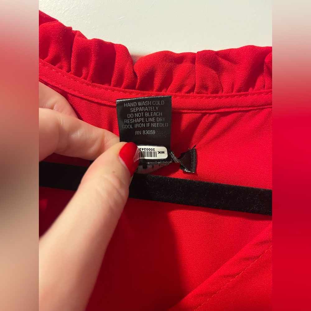 Abbeline Red Blouse - Picture 4 of 4